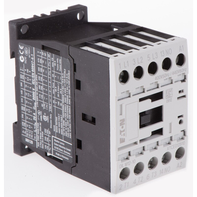 Eaton Contactor, 400 V ac Coil, 3-Pole, 12 A, 5.5 kW, 3NO, 400 V ac