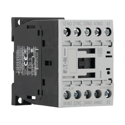 Eaton Contactor, 24 V dc Coil, 4-Pole, 4 A, 3NO + 1NC, 415 V ac