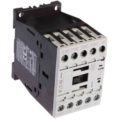 Eaton Contactor, 24 V dc Coil, 4-Pole, 4 A, 3NO + 1NC, 415 V ac