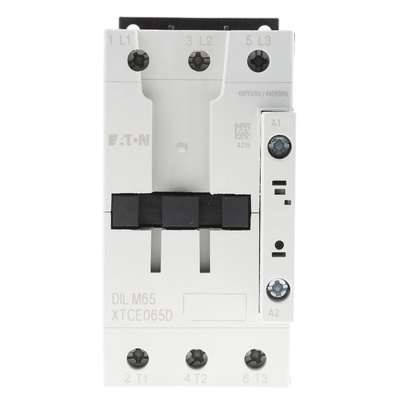 Eaton Contactor, 400 V ac Coil, 3-Pole, 65 A, 30 kW, 3NO, 400 V ac