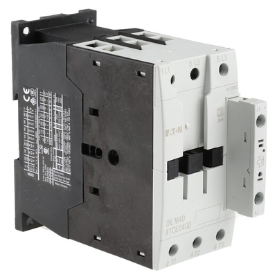 Eaton Contactor, 24 V dc Coil, 3-Pole, 40 A, 18.5 kW, 3NO, 400 V ac