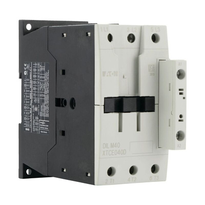 Eaton Contactor, 24 V dc Coil, 3-Pole, 40 A, 18.5 kW, 3NO, 400 V ac