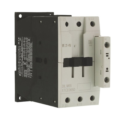 Eaton Contactor, 24 V dc Coil, 3-Pole, 65 A, 30 kW, 3NO, 400 V ac