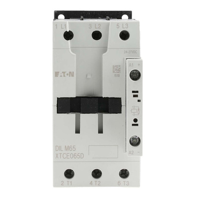 Eaton Contactor, 24 V dc Coil, 3-Pole, 65 A, 30 kW, 3NO, 400 V ac