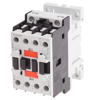 Lovato BF Series Contactor, 24 V ac Coil, 3-Pole, 12 A, 5.5 kW, 3NO, 440 V ac