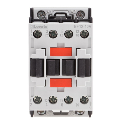 Lovato BF Series Contactor, 24 V ac Coil, 3-Pole, 12 A, 5.5 kW, 3NO, 440 V ac
