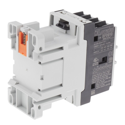 Lovato BF Series Contactor, 24 V dc Coil, 3-Pole, 9 A, 4 kW, 3NO, 440 V ac