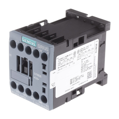Siemens 3RT2 Series Contactor, 230 V ac Coil, 3-Pole, 9 A, 4 kW, 3NO, 400 V ac