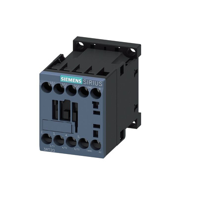 Siemens 3RT2 Series Contactor, 110 V ac Coil, 3-Pole, 12 A, 5.5 kW, 3NO, 400 V ac