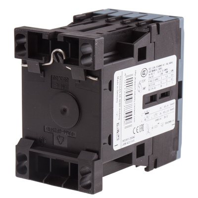 Siemens 3RT2 Series Contactor, 24 V dc Coil, 3-Pole, 12 A, 5.5 kW, 3NO, 400 V ac