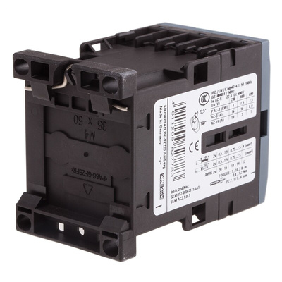 Siemens 3RT2 Series Contactor, 110 V ac Coil, 3-Pole, 16 A, 7.5 kW, 3NO, 400 V ac