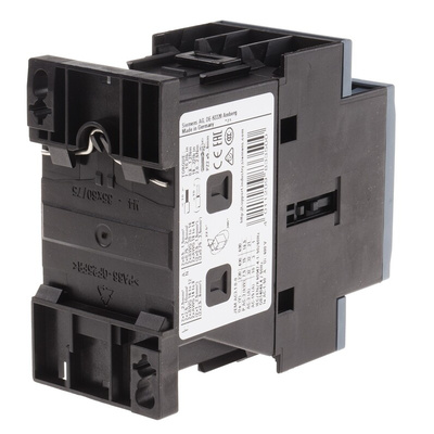 Siemens 3RT2 Series Contactor, 24 V ac Coil, 3-Pole, 32 A, 15 kW, 3NO, 400 V ac