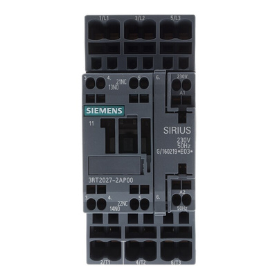 Siemens 3RT2 Series Contactor, 230 V ac Coil, 3-Pole, 32 A, 15 kW, 3NO, 400 V ac