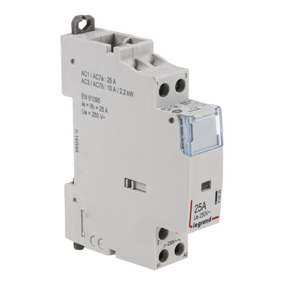 Legrand CX3 Series Contactor, 230 V ac Coil, 2-Pole, 25 A, 2NC