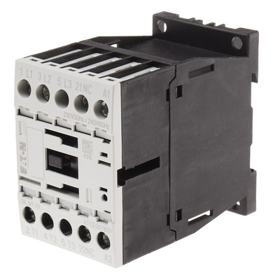 Eaton Contactor, 230 V ac Coil, 3-Pole, 7 A, 3 kW, 3NO, 400 V ac