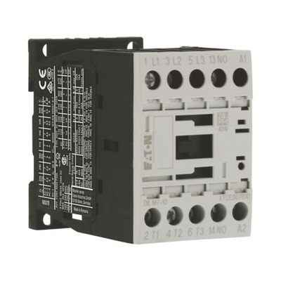 Eaton Contactor, 110 V ac Coil, 3-Pole, 7 A, 3 kW, 3NO, 400 V ac