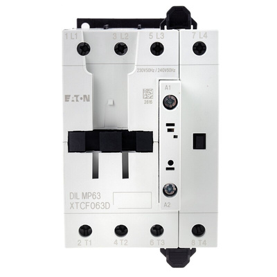 Eaton Contactor, 230 V ac Coil, 4-Pole, 63 A, 18.5 kW, 4NO, 400 V ac