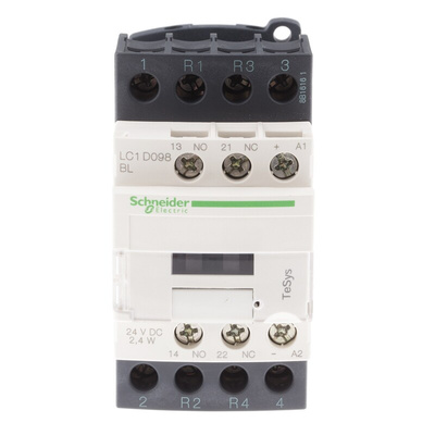 Schneider Electric LC1D Series Contactor, 24 V dc Coil, 4-Pole, 9 A, 2NO + 2NC, 690 V ac/dc