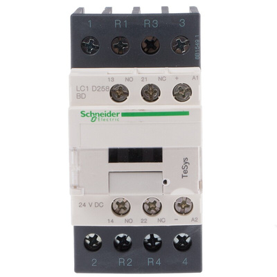 Schneider Electric LC1D Series Contactor, 24 V dc Coil, 4-Pole, 40 A, 2NO + 2NC, 690 V ac/dc