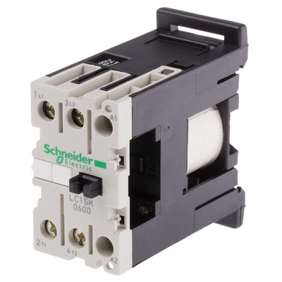 Schneider Electric LC1S Series Contactor, 24 V ac Coil, 2-Pole, 6 A, 2NO, 690 V ac