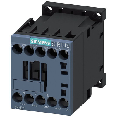 Siemens 3RH2 Series Contactor, 110 V ac Coil, 4-Pole, 10 A, 3NO + 1NC, 690 V ac