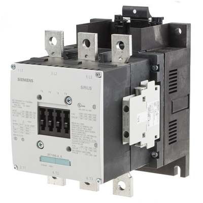 Siemens 3RT1 Series Contactor, 400 V ac Coil, 3-Pole, 265 A, 160 kW, 3NO, 400 V ac