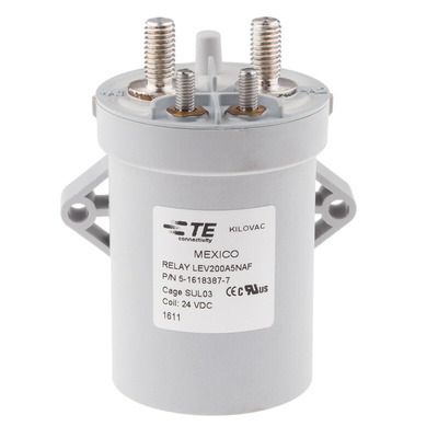 TE Connectivity LEV200 Series Contactor, 24 V dc Coil, 1-Pole, 500 A, 1NO, 900 V dc