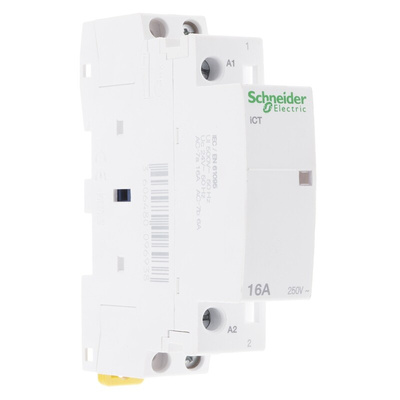 Schneider Electric iCT Series Contactor, 24 V ac Coil, 1-Pole, 16 A, 1NO, 250 V ac