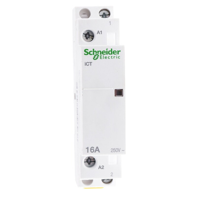 Schneider Electric iCT Series Contactor, 24 V ac Coil, 1-Pole, 16 A, 1NO, 250 V ac