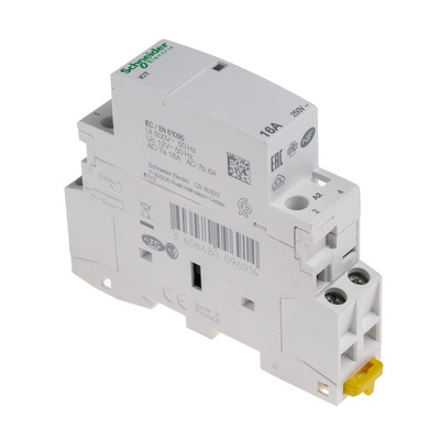 Schneider Electric iCT Series Contactor, 12 V ac Coil, 2-Pole, 16 A, 2NO, 250 V ac