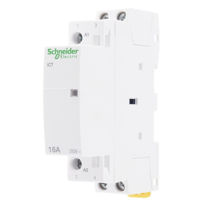 Schneider Electric iCT Series Contactor, 24 V ac Coil, 2-Pole, 16 A, 2NO, 250 V ac