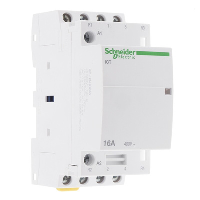 Schneider Electric iCT Series Contactor, 230 V ac Coil, 4-Pole, 16 A, 2NO + 2NC, 400 V ac
