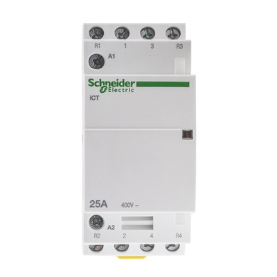 Schneider Electric iCT Series Contactor, 230 V ac Coil, 4-Pole, 25 A, 2NO + 2NC, 400 V ac
