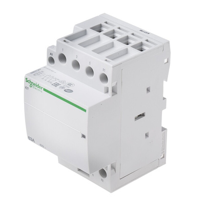 Schneider Electric iCT Series Contactor, 230 V ac Coil, 4-Pole, 63 A, 3NO + 1NC, 400 V ac