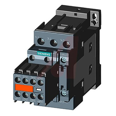 Siemens 3RT2 Series Contactor, 24 V dc Coil, 3-Pole, 32 A, 15 kW, 3NO, 400 V ac