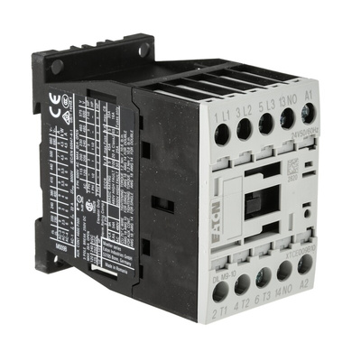 Eaton Contactor, 24 V ac Coil, 3-Pole, 9 A, 4 kW, 3NO, 400 V ac