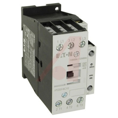 Eaton Contactor, 24 V ac Coil, 3-Pole, 17 A, 7.5 kW, 3NO, 400 V ac