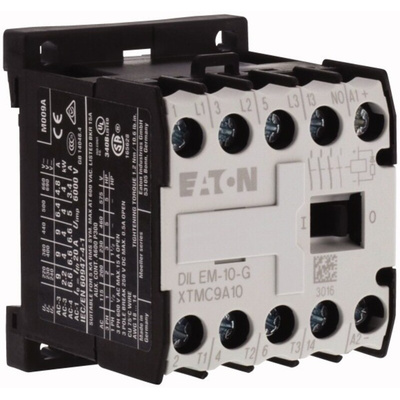 Eaton Contactor, 24 V ac Coil, 3-Pole, 9 A, 4 kW, 3NO, 690 V ac