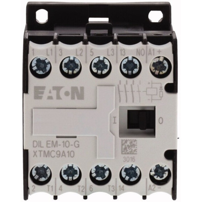 Eaton Contactor, 24 V ac Coil, 3-Pole, 9 A, 4 kW, 3NO, 690 V ac