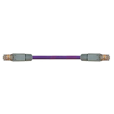 Igus Purple PUR Cat5 Cable, 10m Male RJ45/Male RJ45