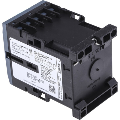Siemens 3RT2 Series Contactor, 24 V dc Coil, 4-Pole, 12 A, 5.5 kW, 4NO, 690 V ac
