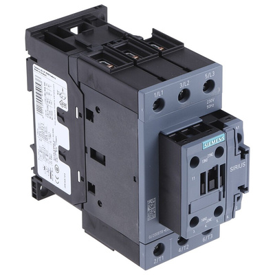 Siemens 3RT2 Series Contactor, 230 V ac Coil, 3-Pole, 65 A, 30 kW, 3NO, 400 V ac