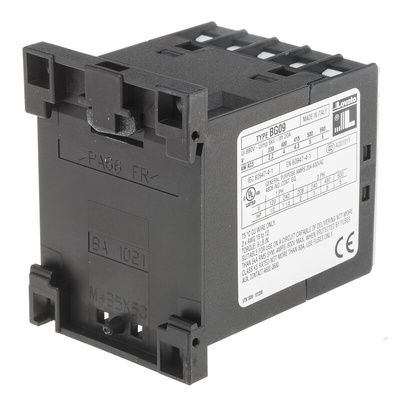 Lovato BG Series Contactor, 400 V ac Coil, 3-Pole, 9 A, 4 kW, 3NO + 1NO, 600 V ac