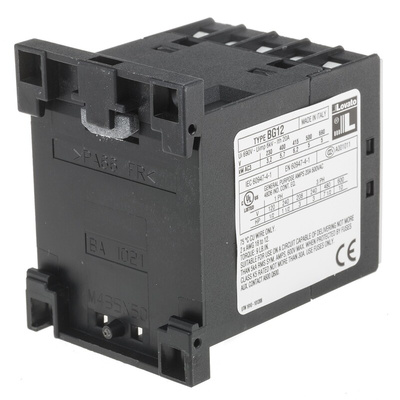 Lovato BG Series Contactor, 230 V ac Coil, 3-Pole, 12 A, 5.5 kW, 3NO + 1NO, 600 V ac