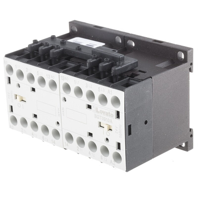 Lovato BG Series Reversing Contactor, 24 V ac Coil, 3-Pole, 9 A, 4 kW, 3NO + 1NO, 600 V ac