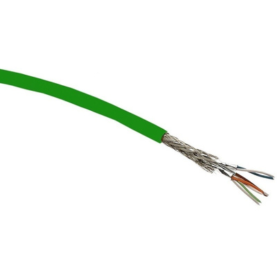 HARTING Green PUR Cat5 Cable SF/UTP, 20m Unterminated/Unterminated
