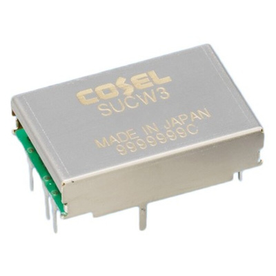 Cosel DC-DC Converter, ±15V dc/ 100mA Output, 9 → 18 V dc Input, 3W, Through Hole, +85°C Max Temp -40°C Min Temp