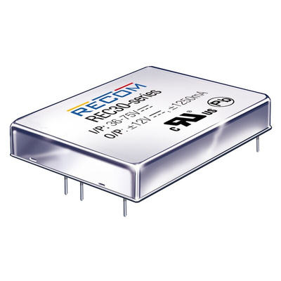 Recom REC30 DC-DC Converter, 12V dc/ 2.5A Output, 18 → 36 V dc Input, 30W, Through Hole, +85°C Max Temp -40°C