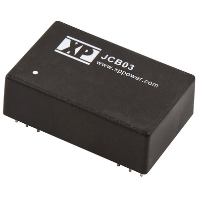 XP Power JCB DC-DC Converter, ±5V dc/ ±300mA Output, 4.5 → 9 V dc Input, 3W, Through Hole, +100°C Max Temp -40°C