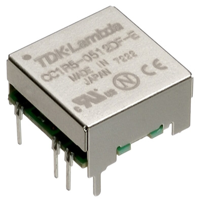 TDK-Lambda CC-E DC-DC Converter, 5V dc/ 300mA Output, 18 → 36 V dc Input, 1.5W, Through Hole, +85°C Max Temp